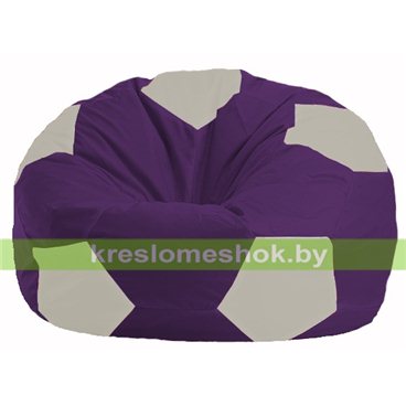 Кресло мешок Мяч М1.1-36 (основа фиолетовая, вставка белая)