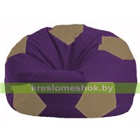 Кресло мешок Мяч фиолетовый - бежевый М 1.1-70