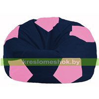 Кресло мешок Мяч тёмно-синий - розовый М 1.1-44