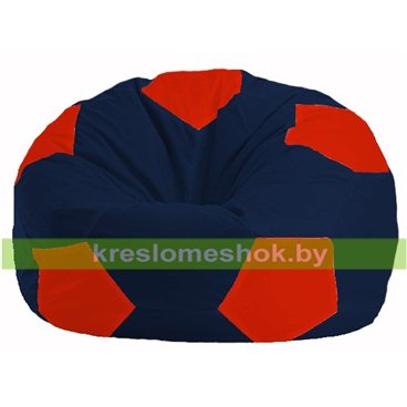 Кресло мешок Мяч М1.1-46 (основа синяя тёмная, вставка красная)