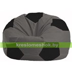 Кресло мешок Мяч тёмно-серый - чёрный М 1.1-475