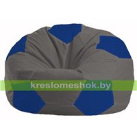 Кресло мешок Мяч тёмно-серый - синий М 1.1-369