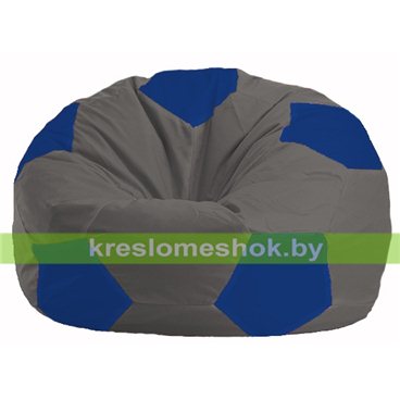 Кресло мешок Мяч М1.1-369 (основа серая тёмная, вставка синяя)