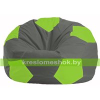 Кресло мешок Мяч тёмно-серый - салатовый М 1.1-356
