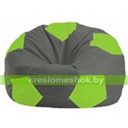 Кресло мешок Мяч тёмно-серый - салатовый М 1.1-356