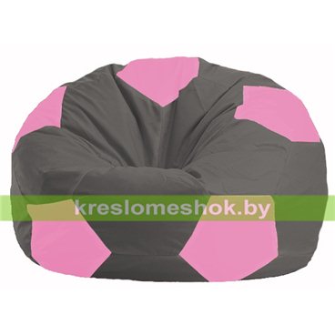 Кресло мешок Мяч М1.1-364 (основа серая тёмная, вставка розовая)