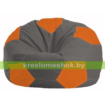 Кресло мешок Мяч М1.1-363 (основа серая тёмная, вставка оранжевая)