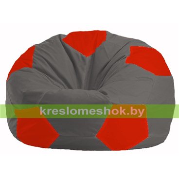 Кресло мешок Мяч М1.1-362 (основа серая тёмная, вставка красная)
