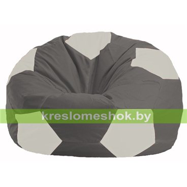 Кресло мешок Мяч М1.1-357 (основа серая тёмная, вставка белая)