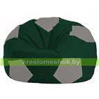 Кресло мешок Мяч тёмно-зелёный - серый М 1.1-61