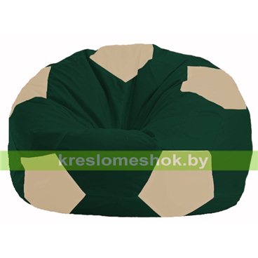 Кресло мешок Мяч М1.1-62 (основа зелёная тёмная, вставка бежевая)