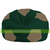 Кресло мешок Мяч тёмно-зелёный - бежевый М 1.1-60