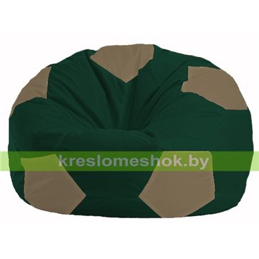 Кресло мешок Мяч М1.1-60 (основа зелёная тёмная, вставка бежевая тёмная)