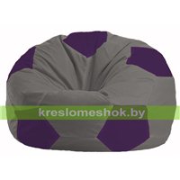 Кресло мешок Мяч серый - фиолетовый М 1.1-352