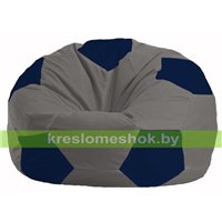 Кресло мешок Мяч серый - тёмно-синий М 1.1-347