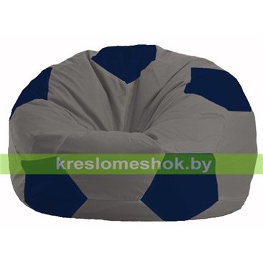 Кресло мешок Мяч М1.1-347 (основа серая, вставка синяя тёмная)