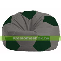 Кресло мешок Мяч серый - тёмно-зелёный М 1.1-349