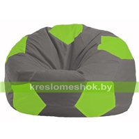 Кресло мешок Мяч серый - салатовый М 1.1-343
