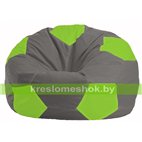 Кресло мешок Мяч серый - салатовый М 1.1-343
