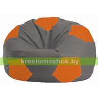 Кресло мешок Мяч серый - оранжевый М 1.1-342