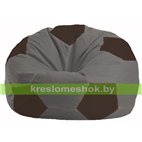 Кресло мешок Мяч серый - коричневый М 1.1-340