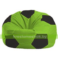Кресло мешок Мяч салатово - чёрное 1.1-153 