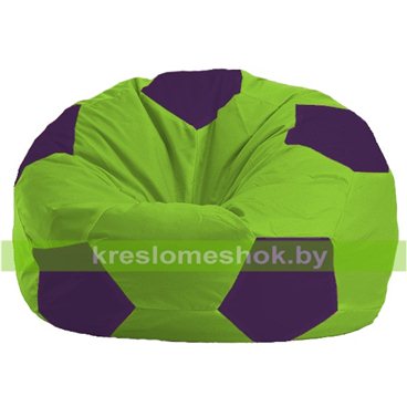 Кресло мешок Мяч М1.1-155 (основа салатовая, вставка фиолетовая)
