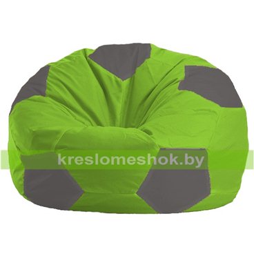Кресло мешок Мяч М1.1-160 (основа салатовая, вставка серая)