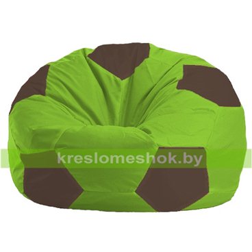 Кресло мешок Мяч М1.1-165 (основа салатовая, вставка коричневая)
