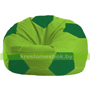 Кресло мешок Мяч М1.1-166 (основа салатовая, вставка зелёная)