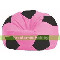 Кресло мешок Мяч розовый - чёрный М 1.1-188