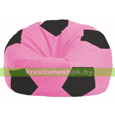 Кресло мешок Мяч М1.1-188 (основа розовая, вставка чёрная)