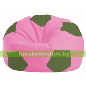Кресло мешок Мяч М1.1-198 (основа розовая, вставка оливковая тёмная)