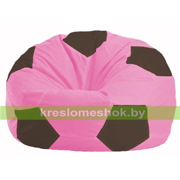 Кресло мешок Мяч М1.1-200 (основа розовая, вставка коричневая)