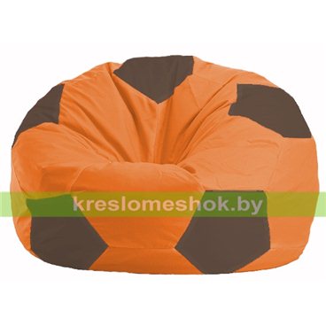 Кресло мешок Мяч М1.1-218 (основа оранжевая, вставка коричневая)
