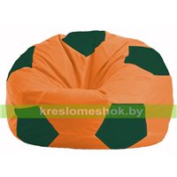 Кресло мешок Мяч оранжевый - тёмно-зелёный М 1.1-212