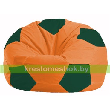 Кресло мешок Мяч М1.1-212 (основа оранжевая, вставка зелёная тёмная)