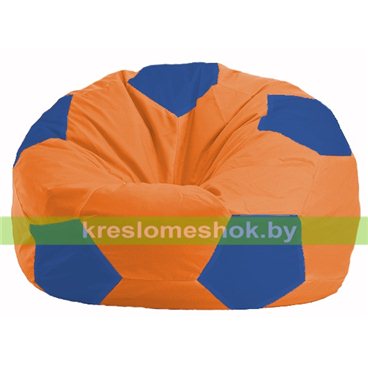Кресло мешок Мяч М1.1-213 (основа оранжевая, вставка синяя)