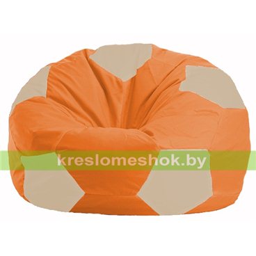 Кресло мешок Мяч М1.1-207 (основа оранжевая, вставка бежевая)