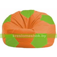 Кресло мешок Мяч оранжевый - салатовый М 1.1-215