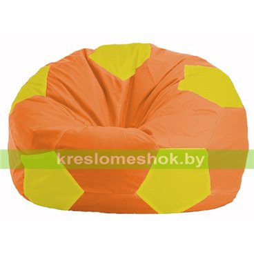 Кресло мешок Мяч М1.1-219 (основа оранжевая, вставка жёлтая)