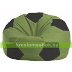 Кресло мешок Мяч оливковый - чёрный М 1.1-460