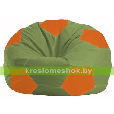 Кресло мешок Мяч М1.1-227 (основа оливковая, вставка оранжевая)