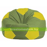 Кресло мешок Мяч оливковый - жёлтый М 1.1-288