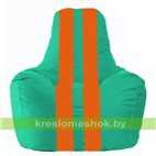 Кресло-мешок Спортинг бирюзовый - оранжевый С1.1-296