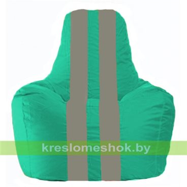 Кресло-мешок Спортинг С1.1-292 (основа бирюзовая, вставка серая)