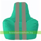 Кресло-мешок Спортинг бирюзовый - серый С1.1-292