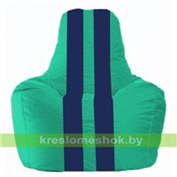 Кресло-мешок Спортинг бирюзовый - тёмно-синий С1.1-286