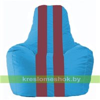 Кресло-мешок Спортинг голубой - бордовый С1.1-281
