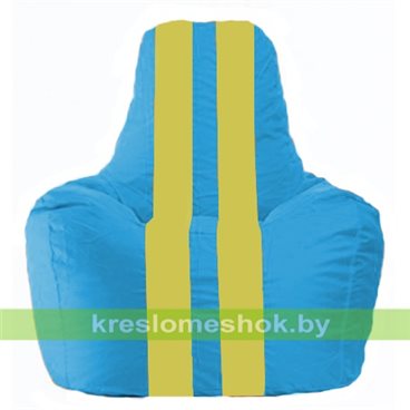 Кресло-мешок Спортинг С1.1-280 (основа голубая, вставка жёлтая)